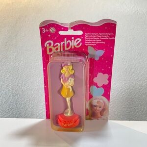 Barbie Figurine Stamper with Purple and Orange Outfit